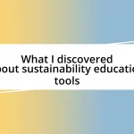 What I discovered about sustainability education tools